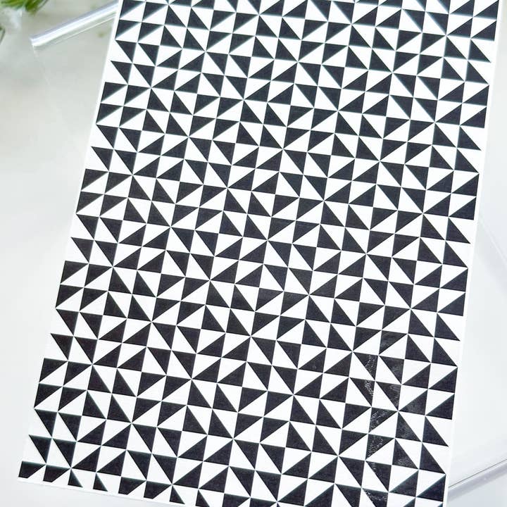 Tera Clay - Wholesale Sublimation Transfer - Transfer Paper 276 Black Triangles | Image Water Transfer