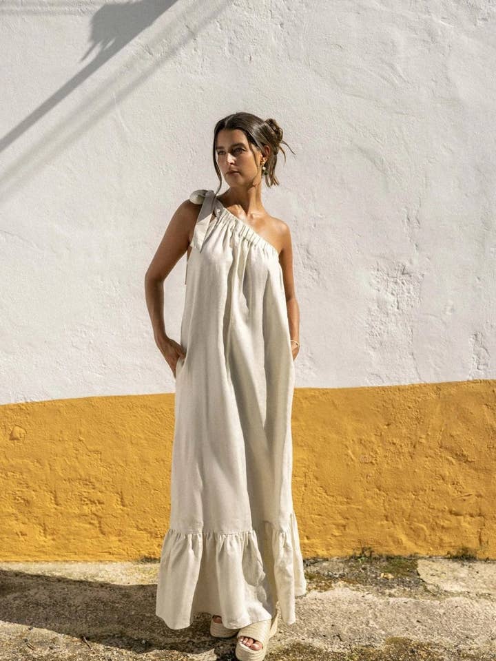 Sofia Godinho - Wholesale Dress - Women's - Èze Linen Dress3