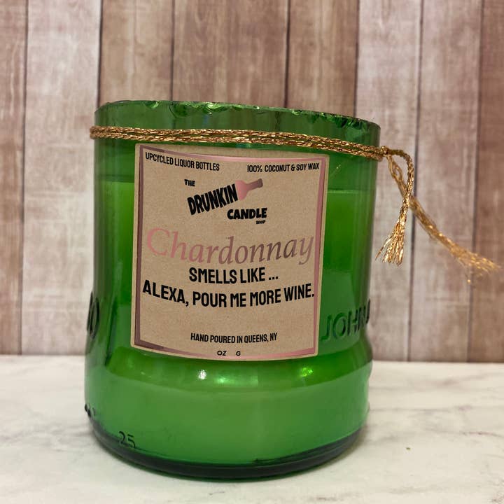 Bougie parfumée Chardonnay pour la vente par The Drunkin Candle Shop