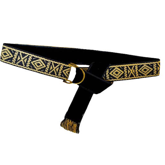 Starrer Gürtel mit Print in Marineblau für den Großhandel von Lara Moti