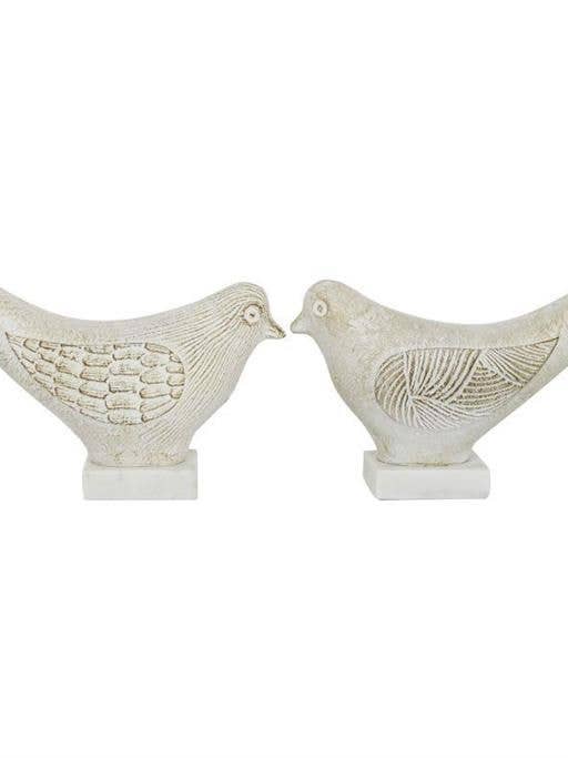 Set of 2 White Birds for wholesale by The Light Garden Collection