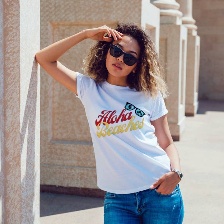 Aloha Beaches Tshirt for wholesale by ST Wholesale