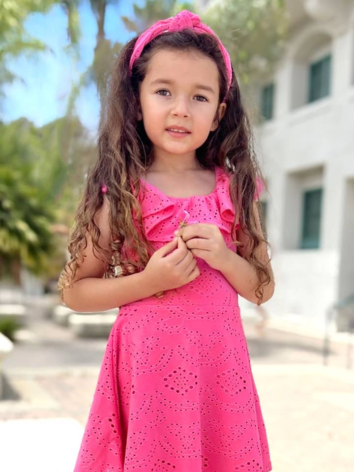 Robe à œillets pour tout-petit avec bandeau BB-TKD-Y24-3404T pour la vente par BonnieBianca