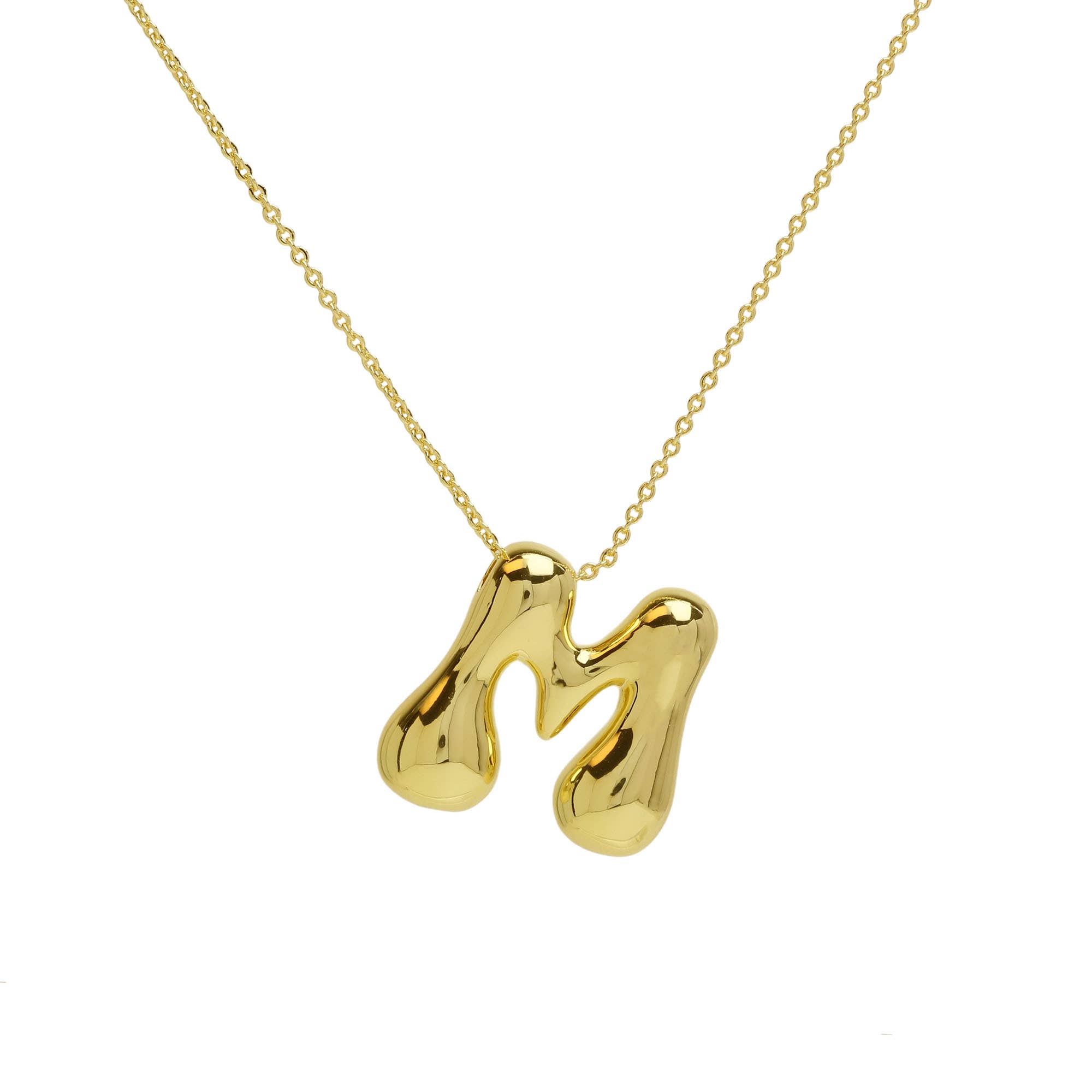 Savvy Bling – wholesale Pendant/charm necklace – Initial Waterdrop 18K Gold Necklace70