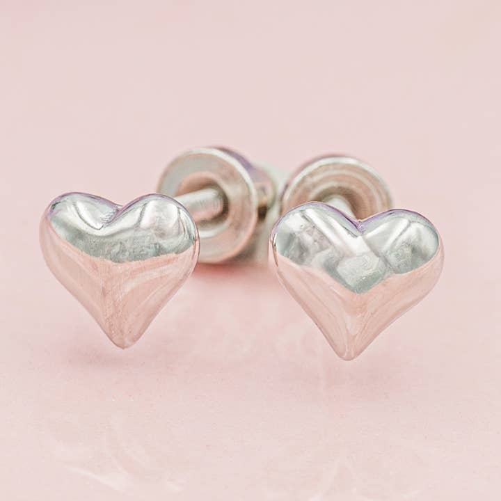 Cherished Moments – Großhandel Ohrstecker – Puff-Herzförmige Puff-Ohrringe aus Sterlingsilber für Mädchen als Geschenk zum Valentinstag0