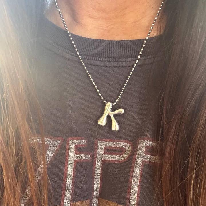 Initial Letter Necklace for wholesale by Sosobella Designs