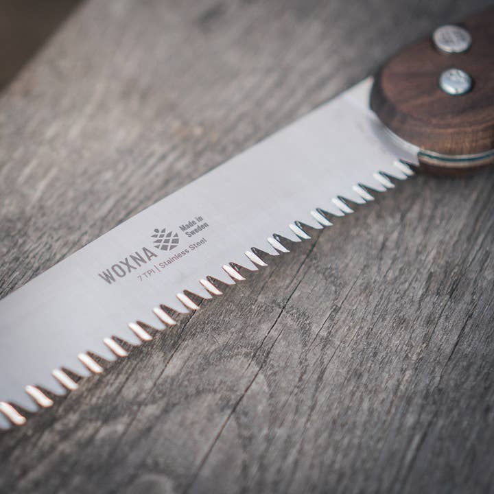 Woxna – wholesale Praktiskt verktyg – Hopfällbar såg i valnöt och rostfritt stål, 25 cm, present till män7