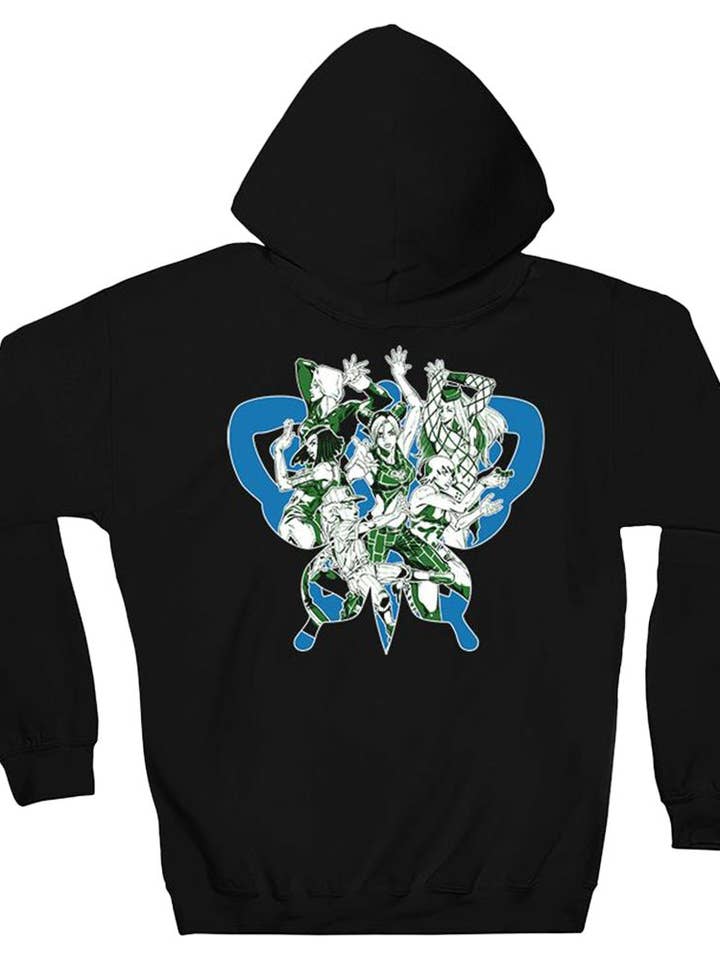 Fundom - Wholesale Hoodie - Men's - JoJo's Bizarre Adventure Jolyne Cujoh Green & White - Front & Back Print - Licensed Adult Hoodie1