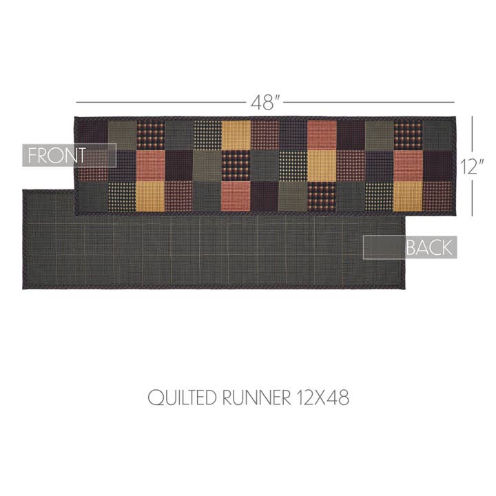 VHC Brands - Wholesale Table Runner - Heritage Farms Quilted Runner 12x48