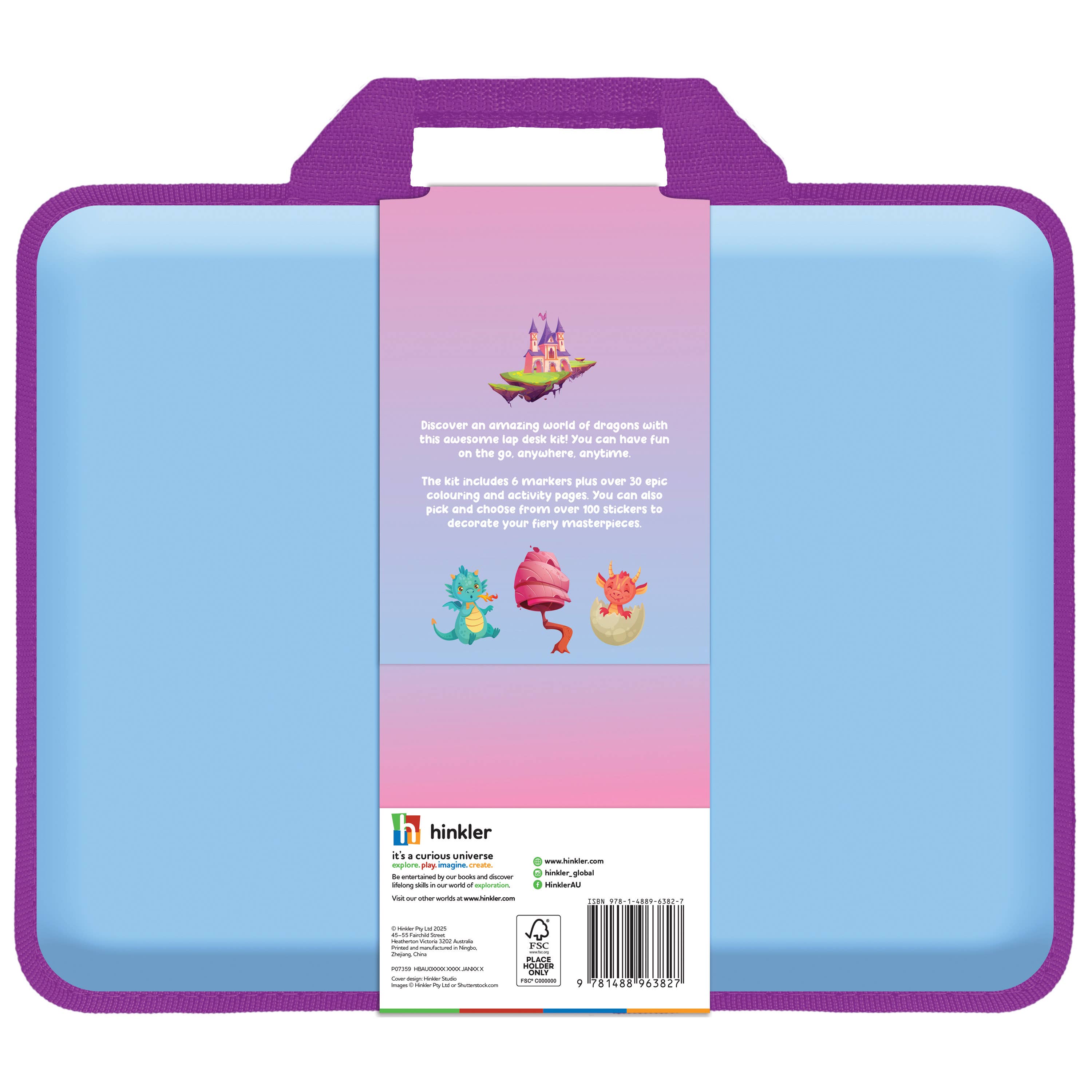 Hinkler Australia - Wholesale Colouring and activity book – kids and baby - Dragon Kingdom Colouring Set with Lap Desk5