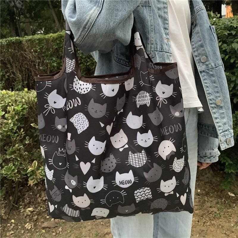 FurDecoration - Venta al por mayor Bolsas de la compra - Bolsa de compras plegable, portátil y reutilizable con estampado floral3