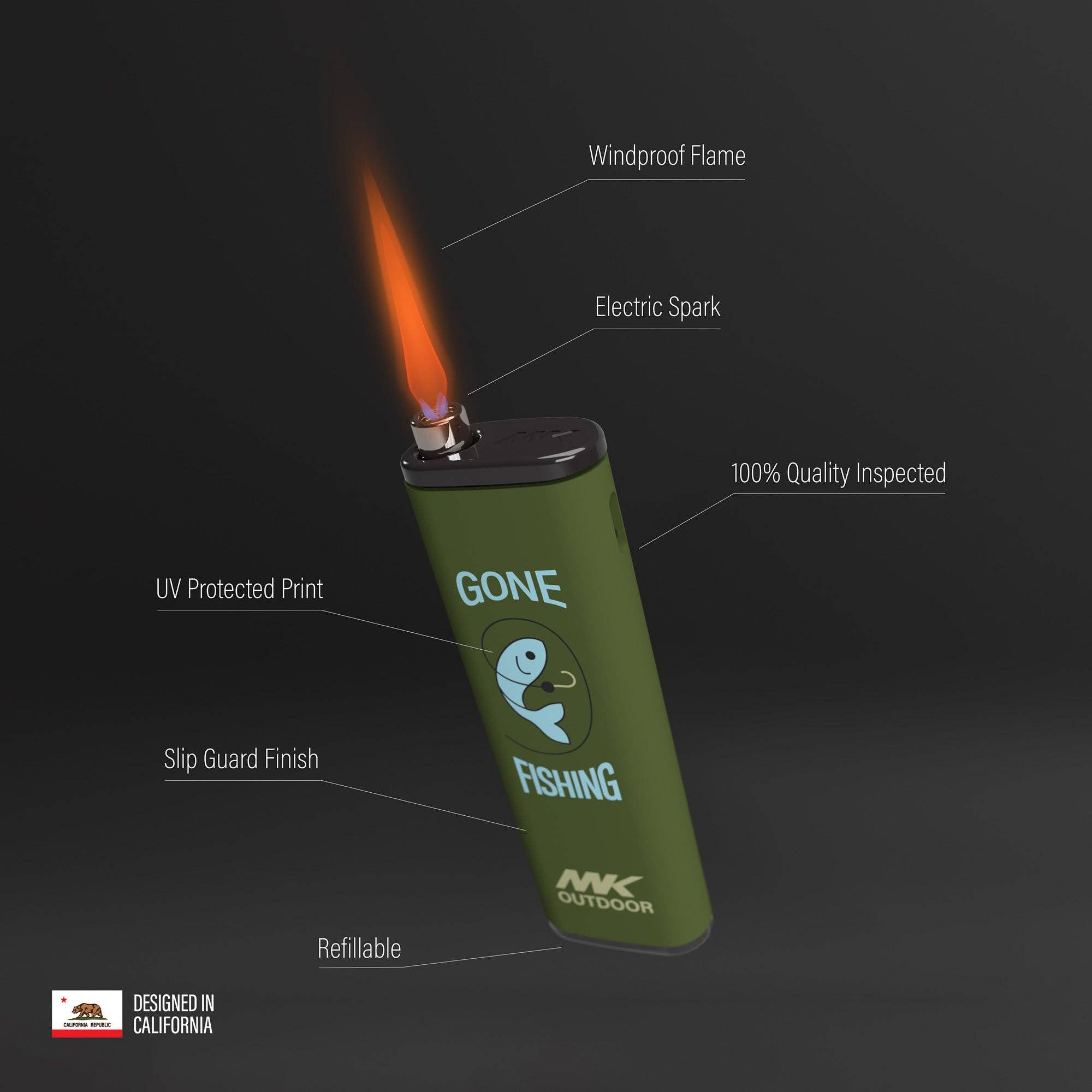 MK Lighter Company - Wholesale Lighter - MK Lighter Outdoor Series, Alpine Set, Windproof Flame5