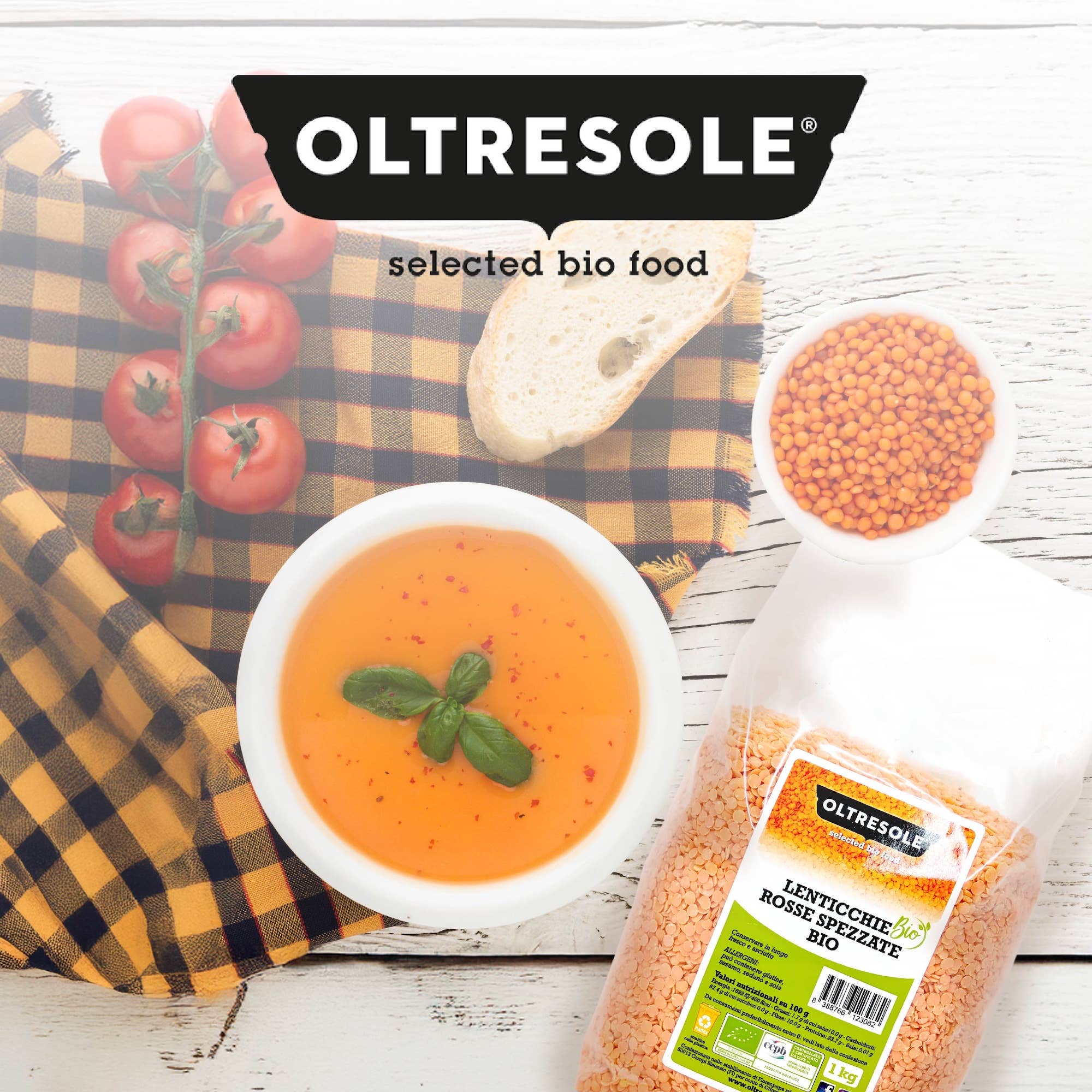 Oltresole – wholesale Beans – ORGANIC RED LENTILS 1 Kg11