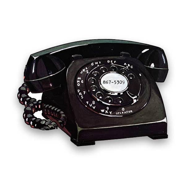 Autocollant Génération X du téléphone de Jenny pour la vente par Retro Steno