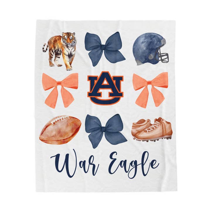 Auburn Coquette Velveteen Blanket for wholesale by Pocketful of Prints