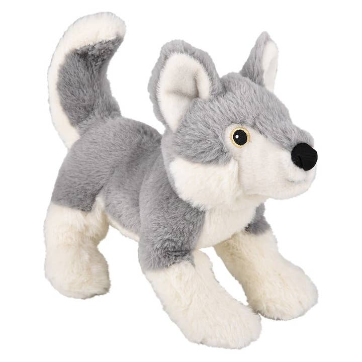 8" ECO POUNCE PAL WOLF LLB Plush Toys for wholesale by La Luna Bella - Toys
