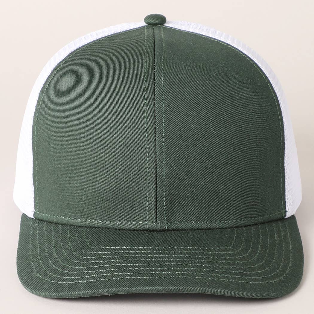 Fashion City - Wholesale Trucker Hat - Unisex - Two Tone Cotton Trucker Hat with Mesh Back14