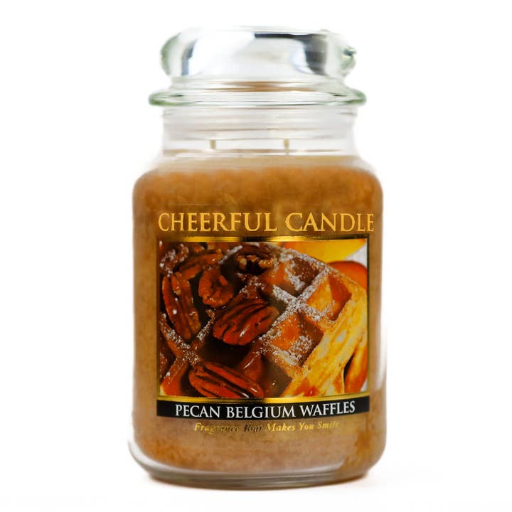 Cheerful Candle (24oz.) – Pecan Belgium Waffles for wholesale by A Cheerful Giver
