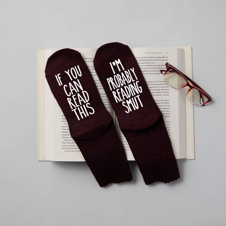The Obstinate Octopus - Wholesale Socks - Women's - "If You Can Read This, I'm Probably Reading Smut" Socks