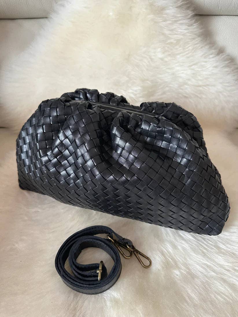 Modesto Bertotto - Vente Pochette – femme - Grande pochette en cuir nappa tressé3