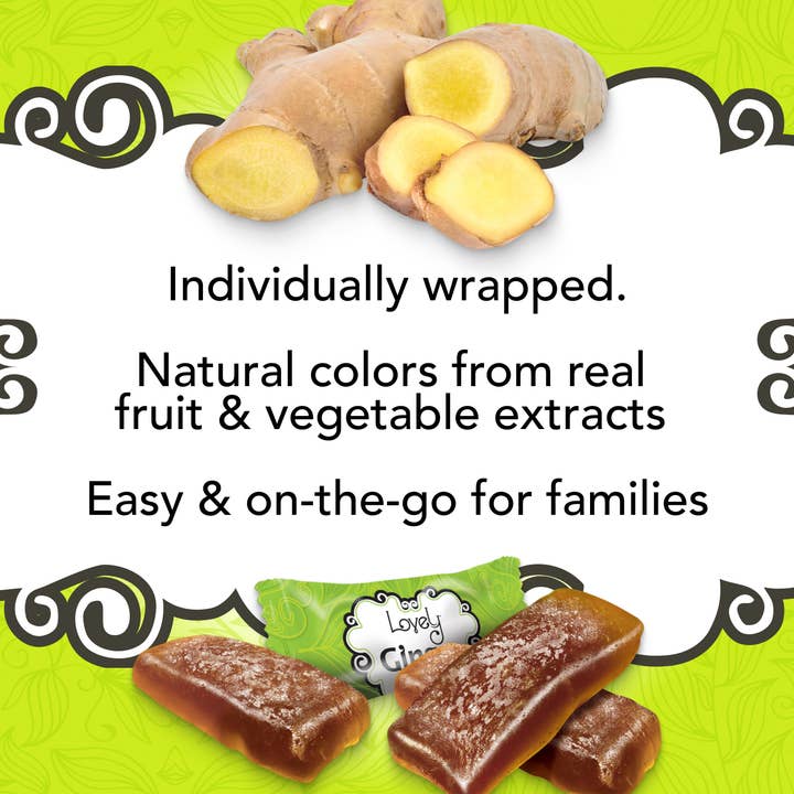Lovely Candy Company - Wholesale Gummy - Original Ginger Chews Candy - Gluten Free, Vegan, Non-GMO4
