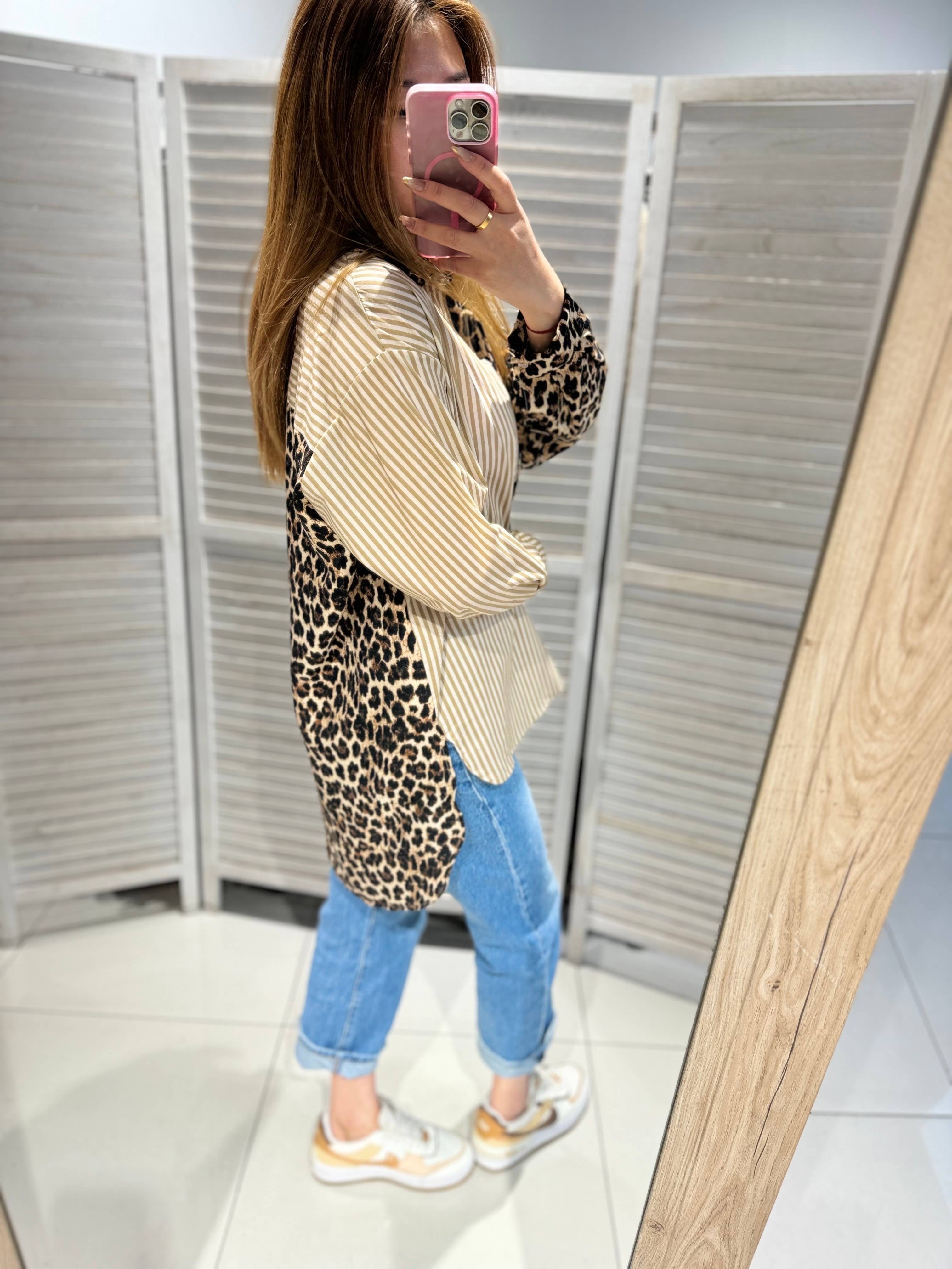 VICTORIA&ISAAC - Wholesale Button Down Shirt - Women's - Printed Long Sleeve Shirt - M188 Bi1