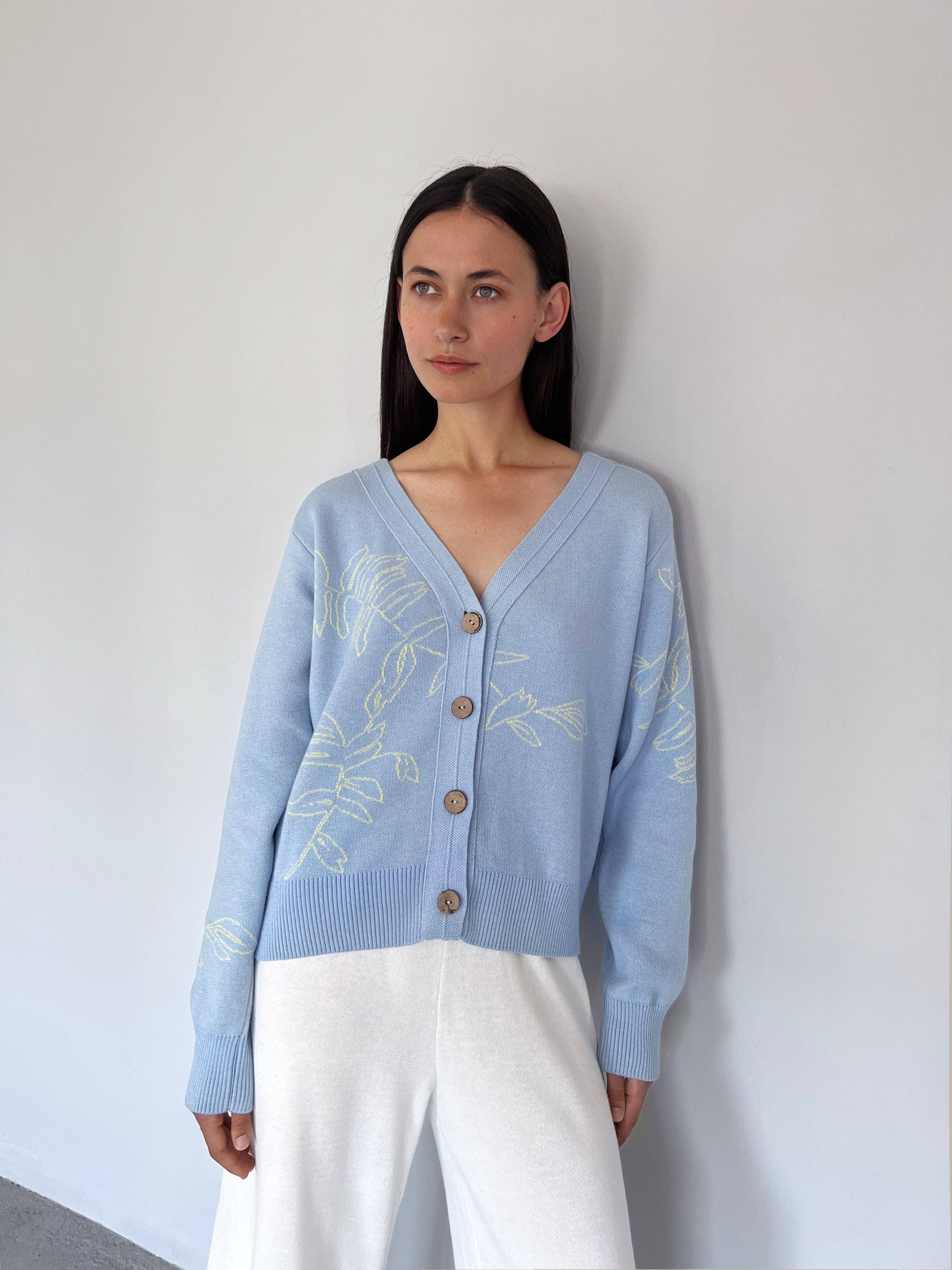 Nenya Fashion Limited - Wholesale Cardigan - Women's - V-Neck Relaxed Cardigan Leaf4