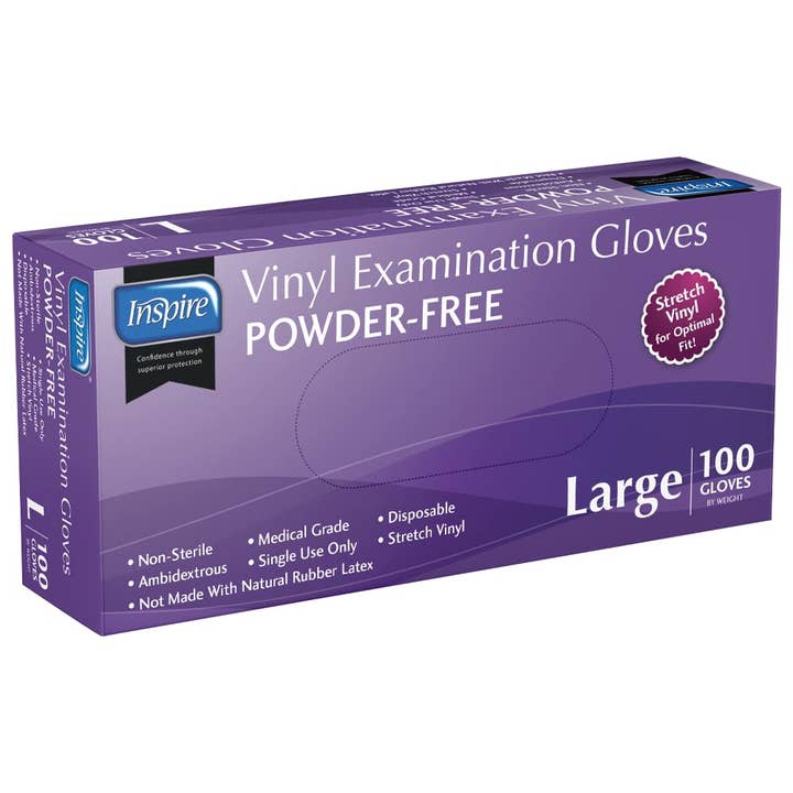 Inspire - Wholesale Gloves – Unisex - Inspire Stretch Vinyl Exam Gloves 1 Box of 1001