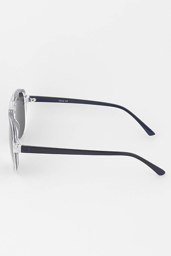 Wholesale Top Lined Aviator Round Sunglasses for your store Faire