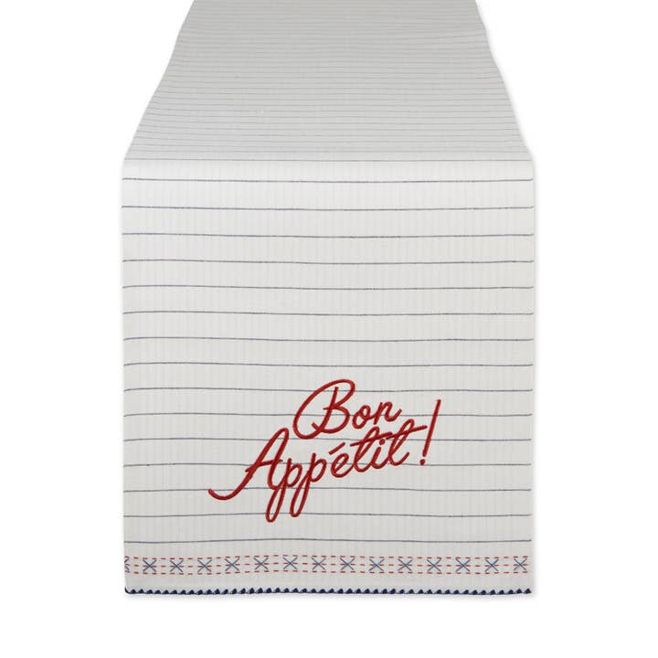 Bon Appetit Embellished Table Runner for wholesale by Design Imports