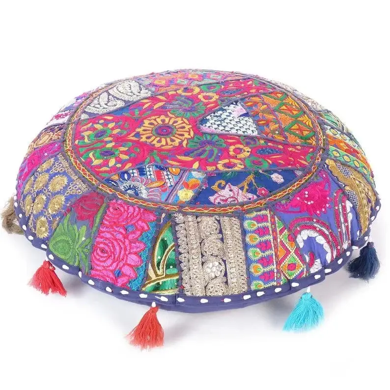 GYPSY STUDIO - Wholesale Floor Pillow - Floor Pillow Round Floor Cushion Black Meditation Cushion5