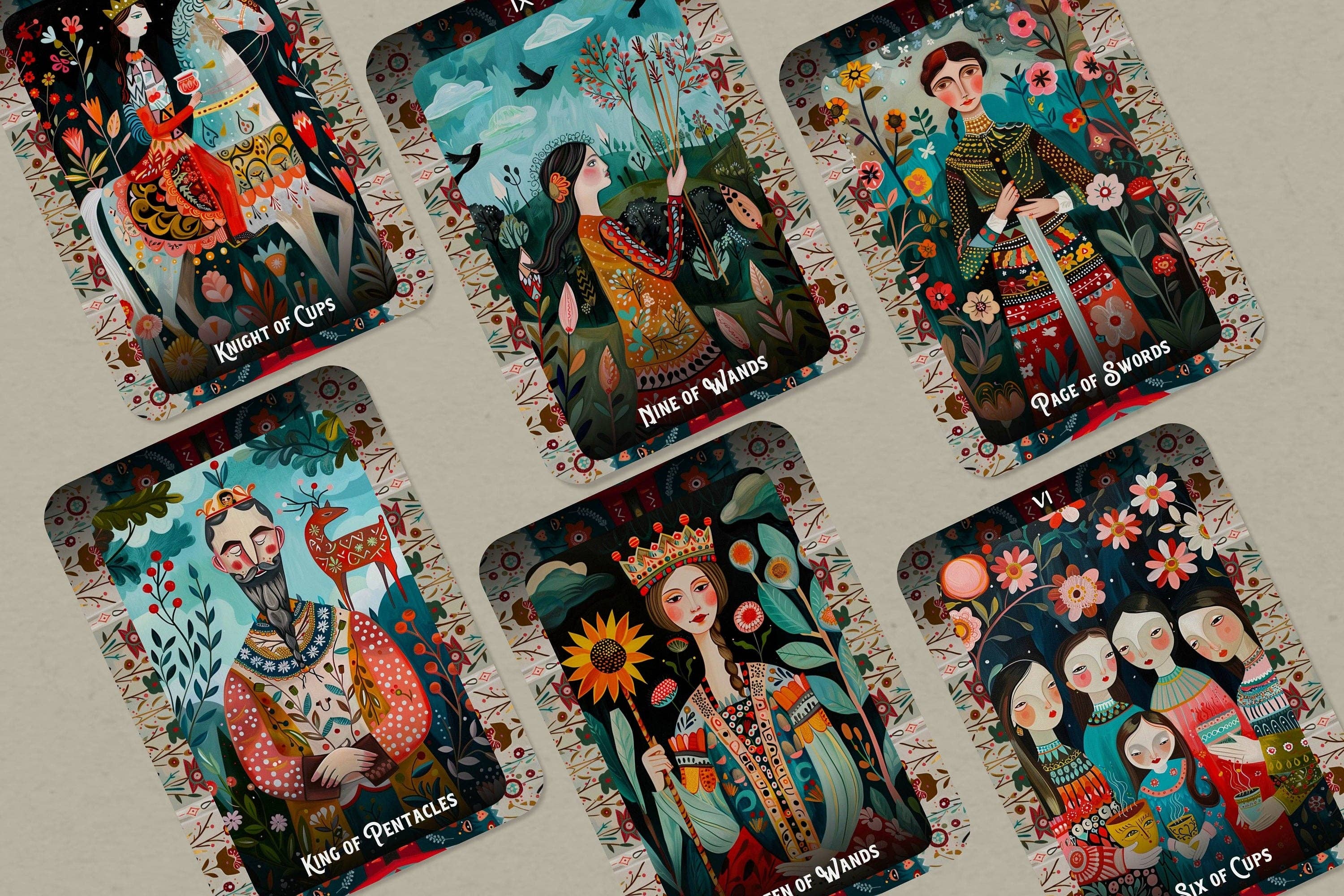 Ibiza Tarot USA - Wholesale Tarot Cards - Folk Magic Tarot - 78 cards - Tarot - Tarot Deck - Fortune Telling - Divination tools - Inspired by Slavic Folk Art2