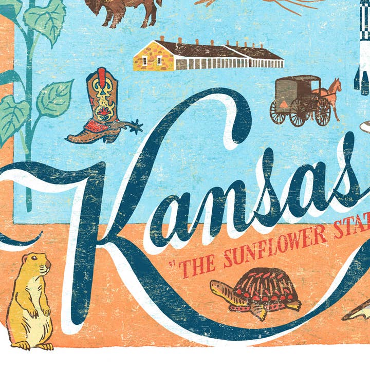 Kansas Print voor wholesale door Anagram Press