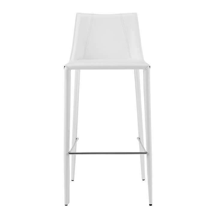 HomeRoots - Wholesale Stool - Rich White Faux Leather Bar Stool