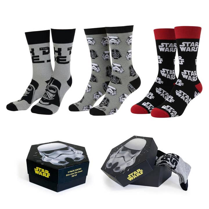 CONFEZIONE CALZINI 3 PEZZI STAR WARS - 2900003405 per la vendita all'ingrosso da parte di Mastoys, S.L.