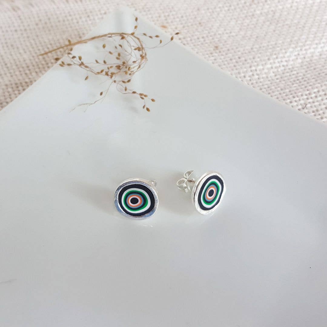 PASTACUITA - Wholesale Knopjes/oorstekers - Handgemaakte oorknopjes van polymeerklei in rustieke stijl5