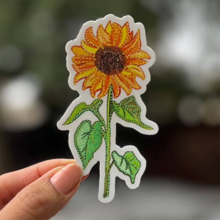 Sunflower Sticker for wholesale by Lucky Monkey