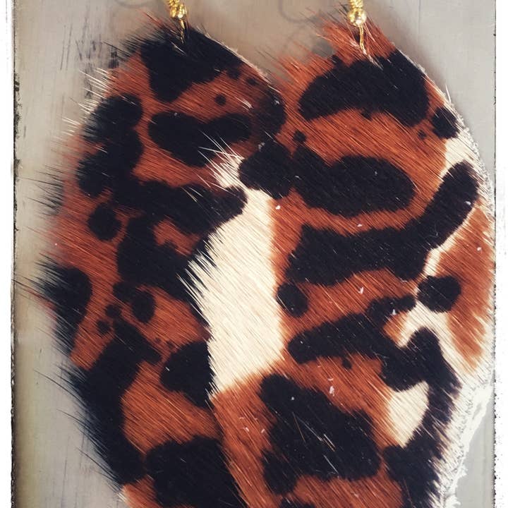 Pendientes War Eagle Tiger cuero de buey para venta al por mayor de JAG/ged Edge Jewelry