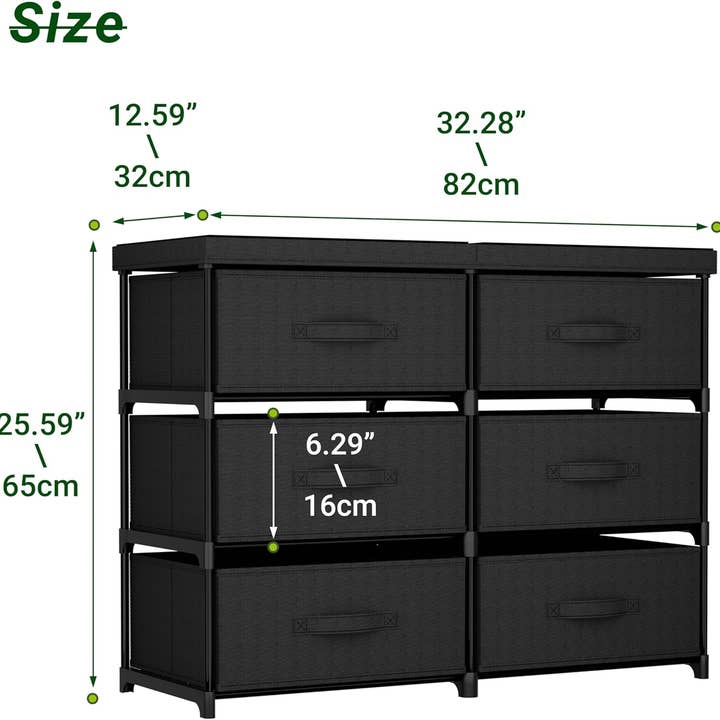 ShipItFurniture - Wholesale Cabinet - Fabric Dresser With Six Drawers Metal Construction1