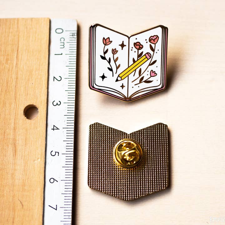 Emmeline Illustration - Wholesale Lapel Pin/Button - Sketchbook ✏️📚 Enamel Pin Badge