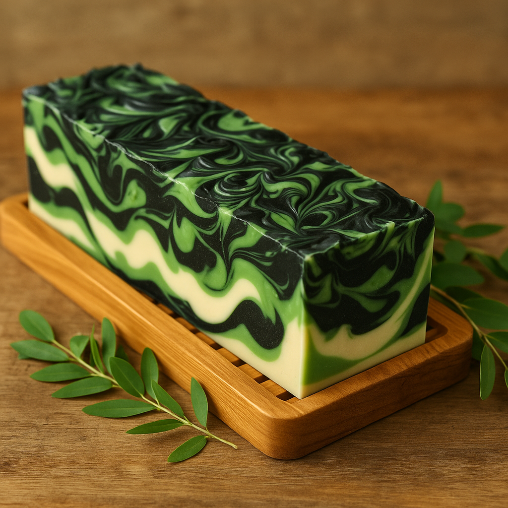 DeShawn Marie Soap Boutique - Wholesale Bar Soap - Charcoal Mint 3.5 LB Soap Loaf3