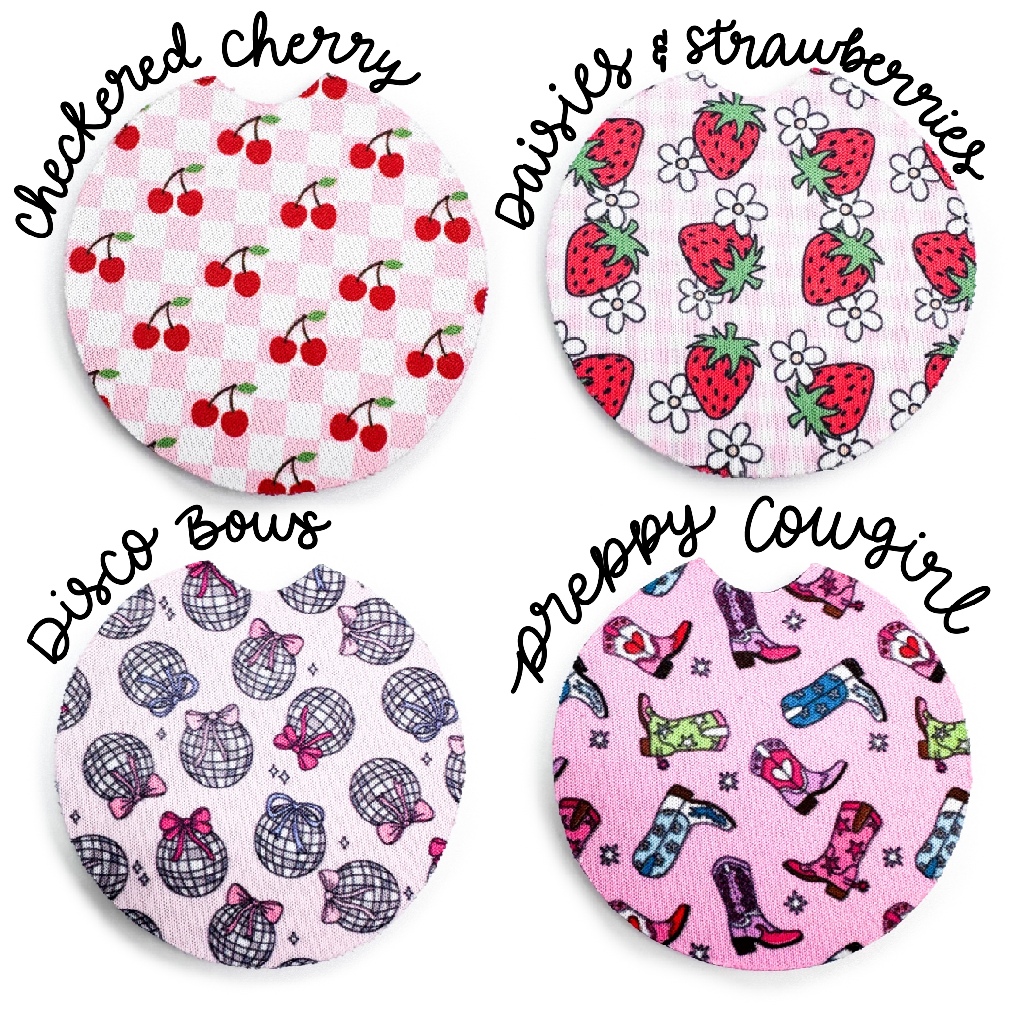 Vroom Blooms – Base de copos para carro – Mulher por atacado – Conjunto Porta-Coaster Automóvel - Neoprene 2