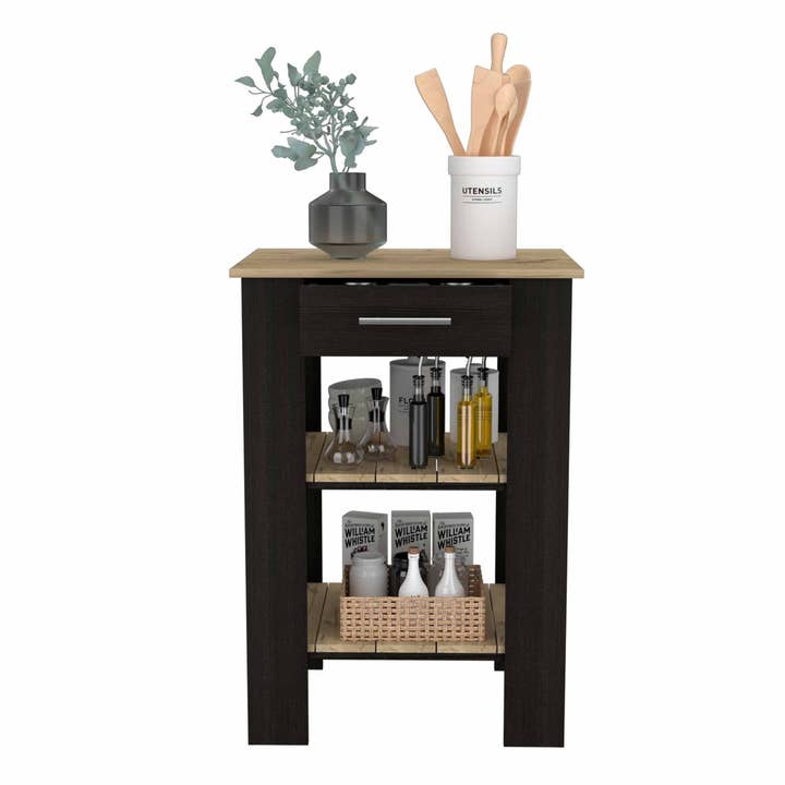 TUHOME FURNITURE - Wholesale Kitchen Storage/Organizer - Cala Kitchen Island 23, Two Shelves, Two Drawers2