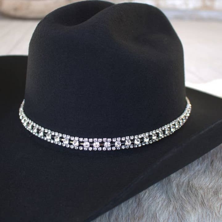 Willow Lane Hat Co. - Vente Accessoire pour chapeau – femme - Bandeau de chapeau à strass Bling - The Monroe4