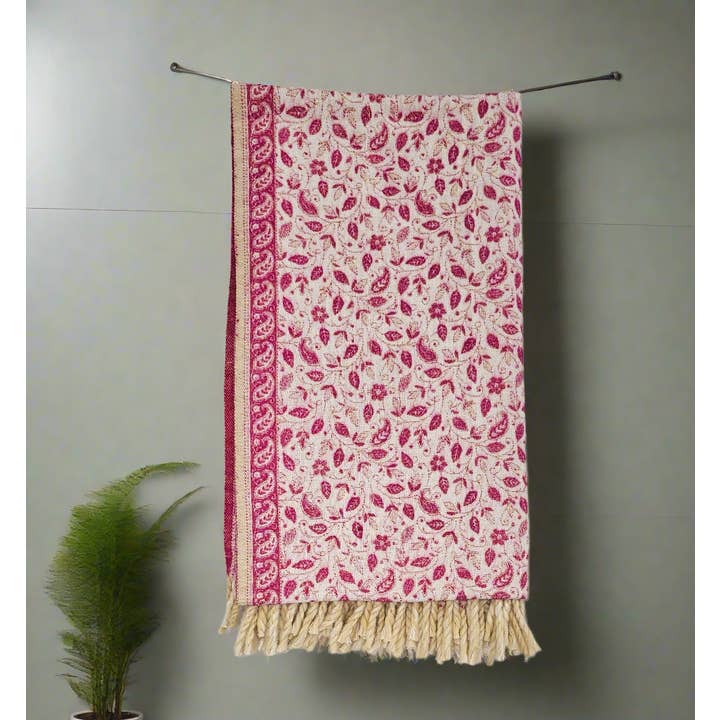 Tibet Handicrafts LLC - Wholesale Throw Blanket - The Pink Life Shawl4