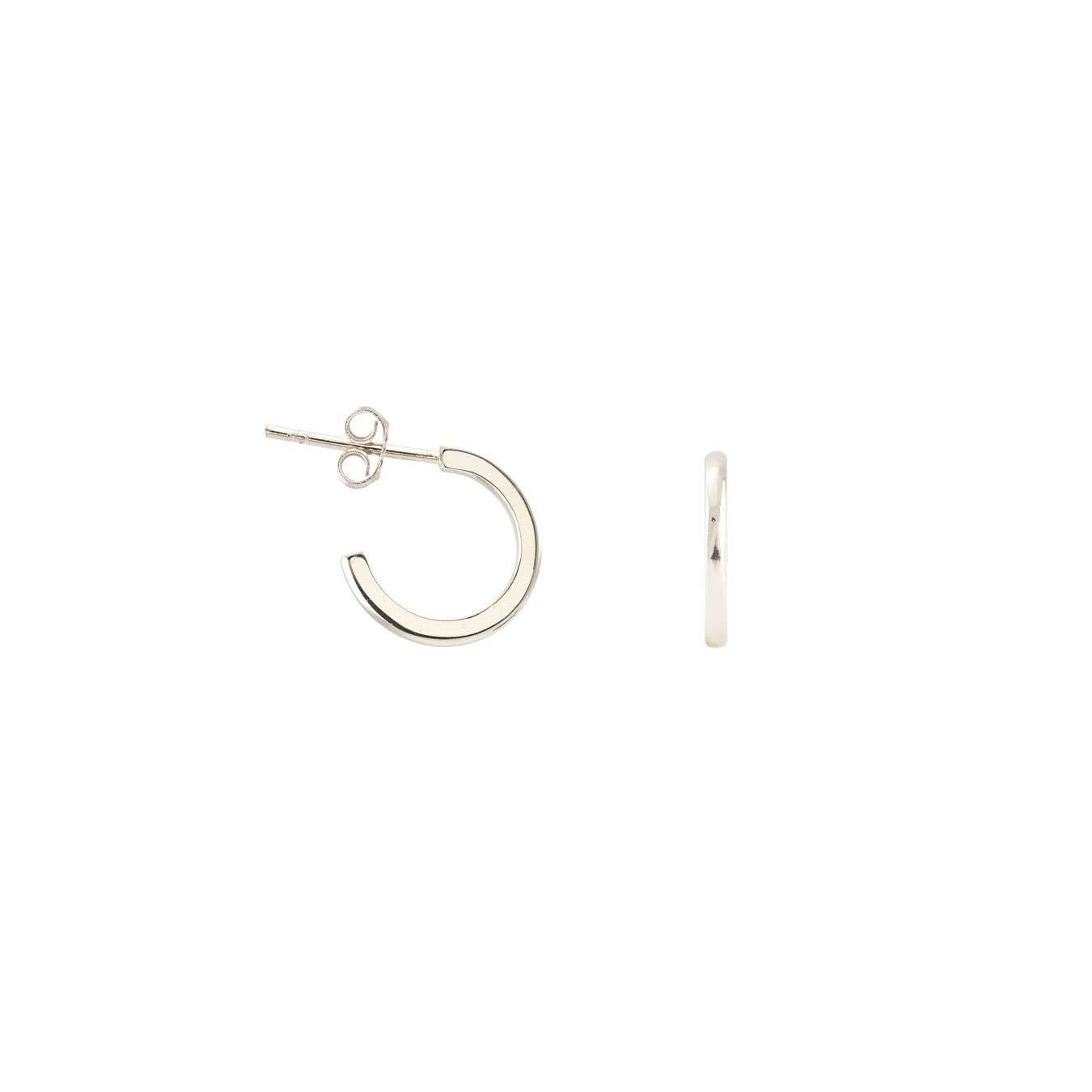 Kris Nations – wholesale Huggie earrings – Classic Huggie Hoop Earrings 18K Gold Vermeil | Sterling Silver 12mm Hoops Post Closure Nickel Free Hypoallergenic Ships from CA 3