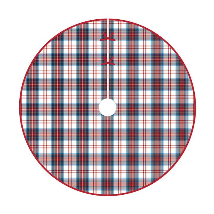 Jupe de sapin à carreaux Morris de Noël en solde pour la vente par C&F Home