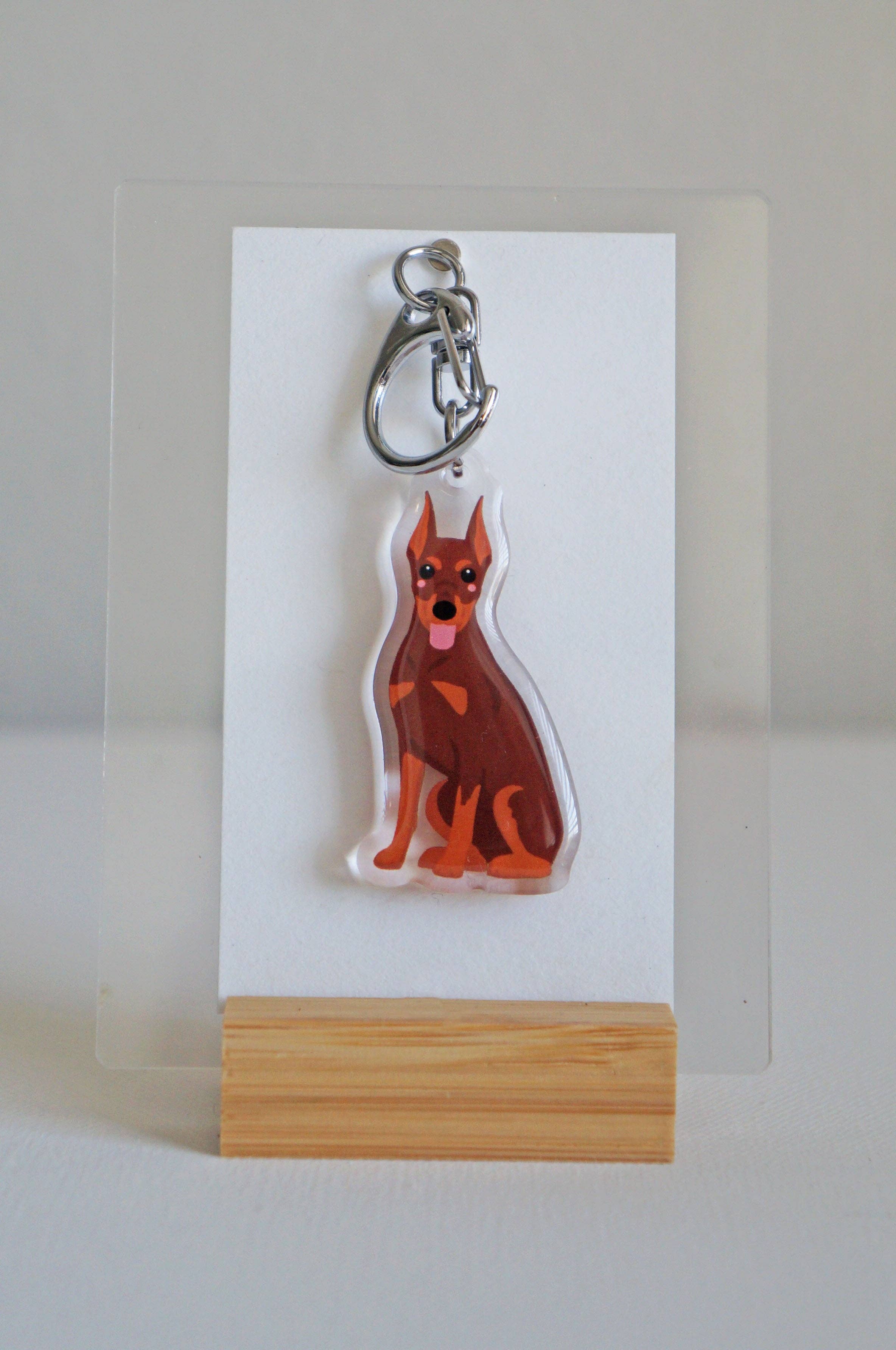 kiwi & WILLOW - Wholesale Keychain - Unisex - Doberman Epoxy Keychain1