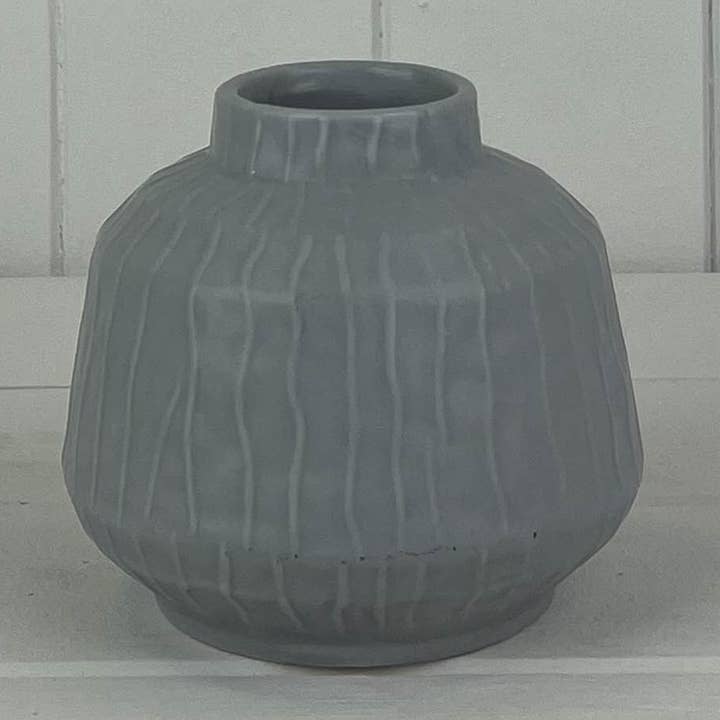 Glaserad Pastellgrå Vas för wholesale av Satchville