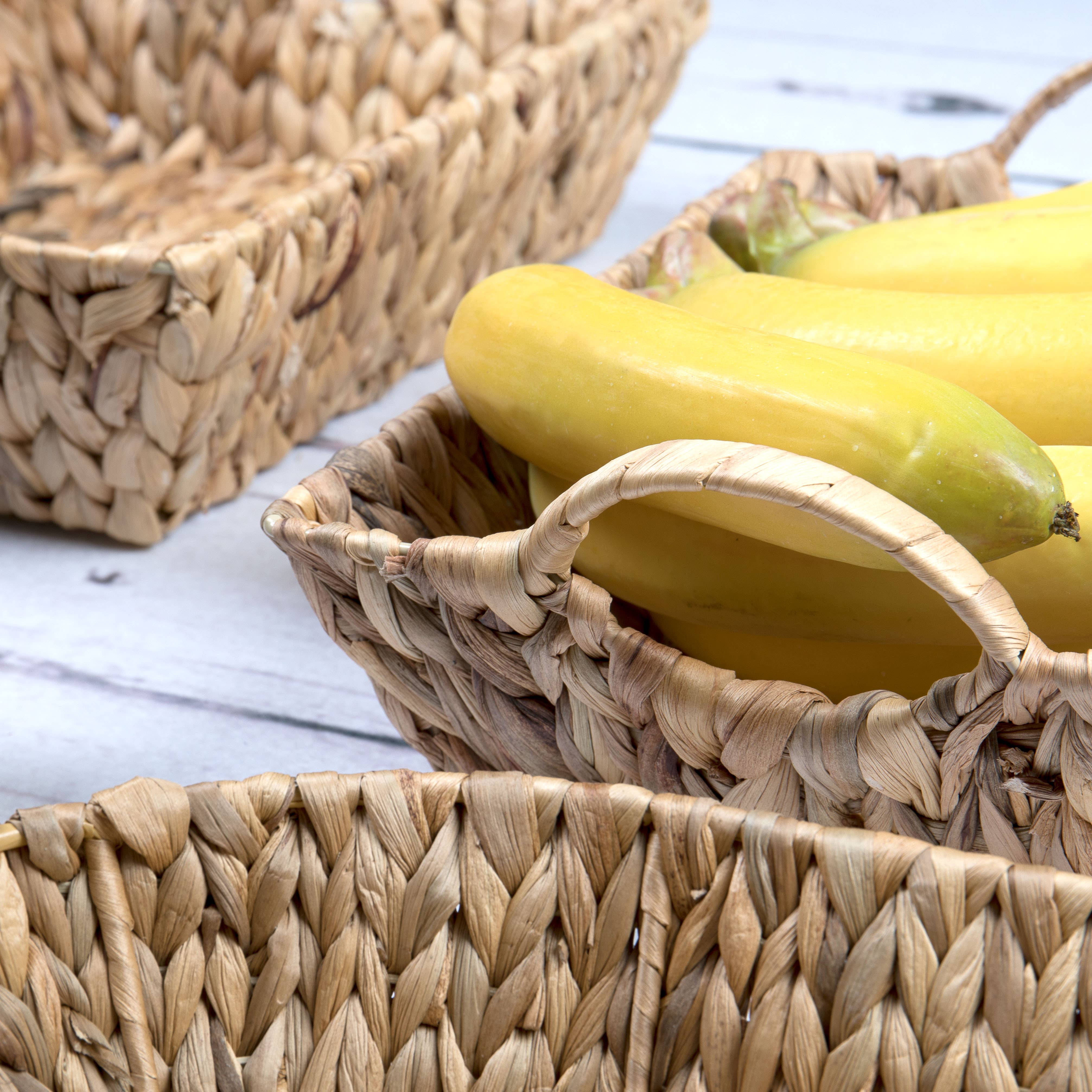 Willow Group - Wholesale Decorative Tray - Hyacinth Tray Rectangle w/side handles2